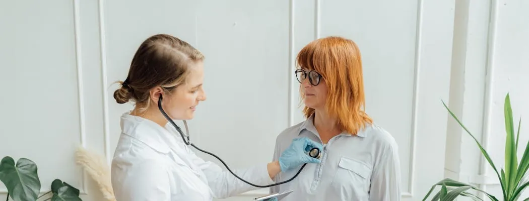 A doctor checking the patient's health to ensure medical detox is safe