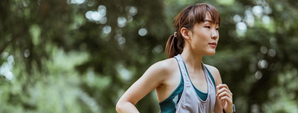 A person jogging in the park